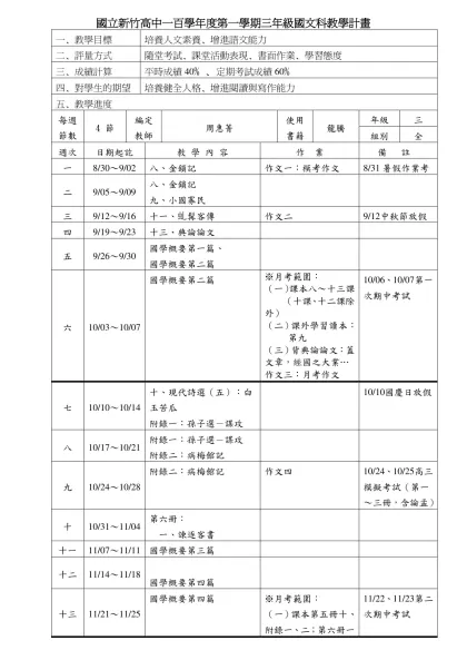 教學計畫有別於教學活動設計和教案，它是教學前的構思、設計和規劃，也是教學前用來和學群教師、家長、行政人員的溝通用的，同時也是課程管理的工具