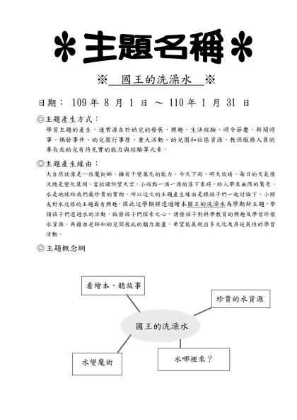 大單元名稱-※ 國王的洗澡水 ※