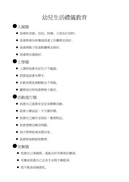 幼兒生活禮儀教育-(入園篇我會和老師、伯伯、阿姨、小朋友打招呼。