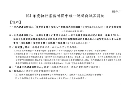 一、 全民健康保險收入（不含部份負擔）＝分列項目參考表核定點數×浮動點值（或非浮動點值）