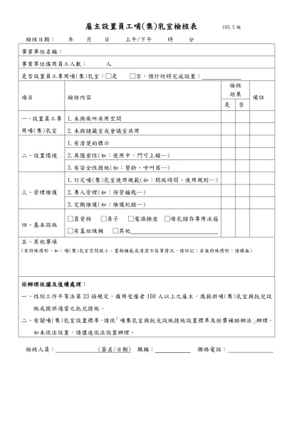 檢核日期： 年 月 日 上午/下午 時 分