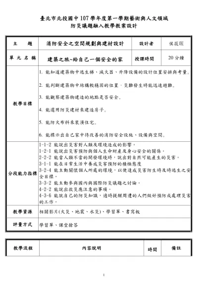 主題：改投換面 單元三：活動A－清潔大師（90分鐘） 教案設計者：楊雅琪-主 題