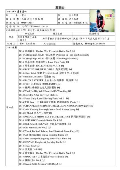 1111人力銀行求職履歷表-履歷表