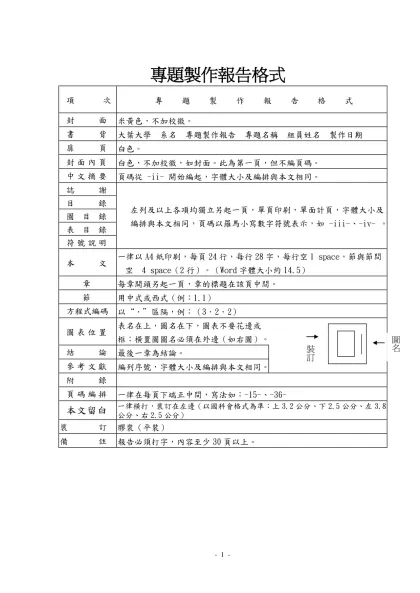 專題製作報告格式-項次專題製作報告格式