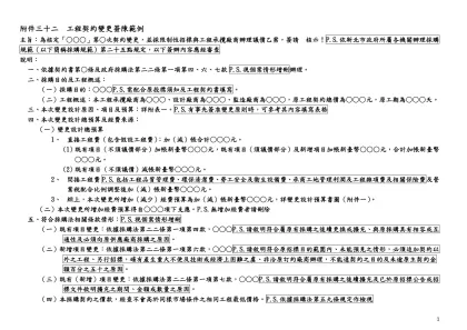 附件一 經費概算表範例-附件三十二 工程契約變更簽陳範例