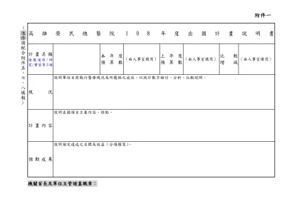 （請配合「進修研究實習計畫表」或「因公出國計畫表」一併填報）-（進修請配合附件五、七、八填報）